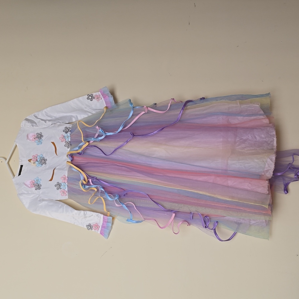 Flower Girls Unicorn Costume Tutu Pageant Princess Party Dress 8_9years